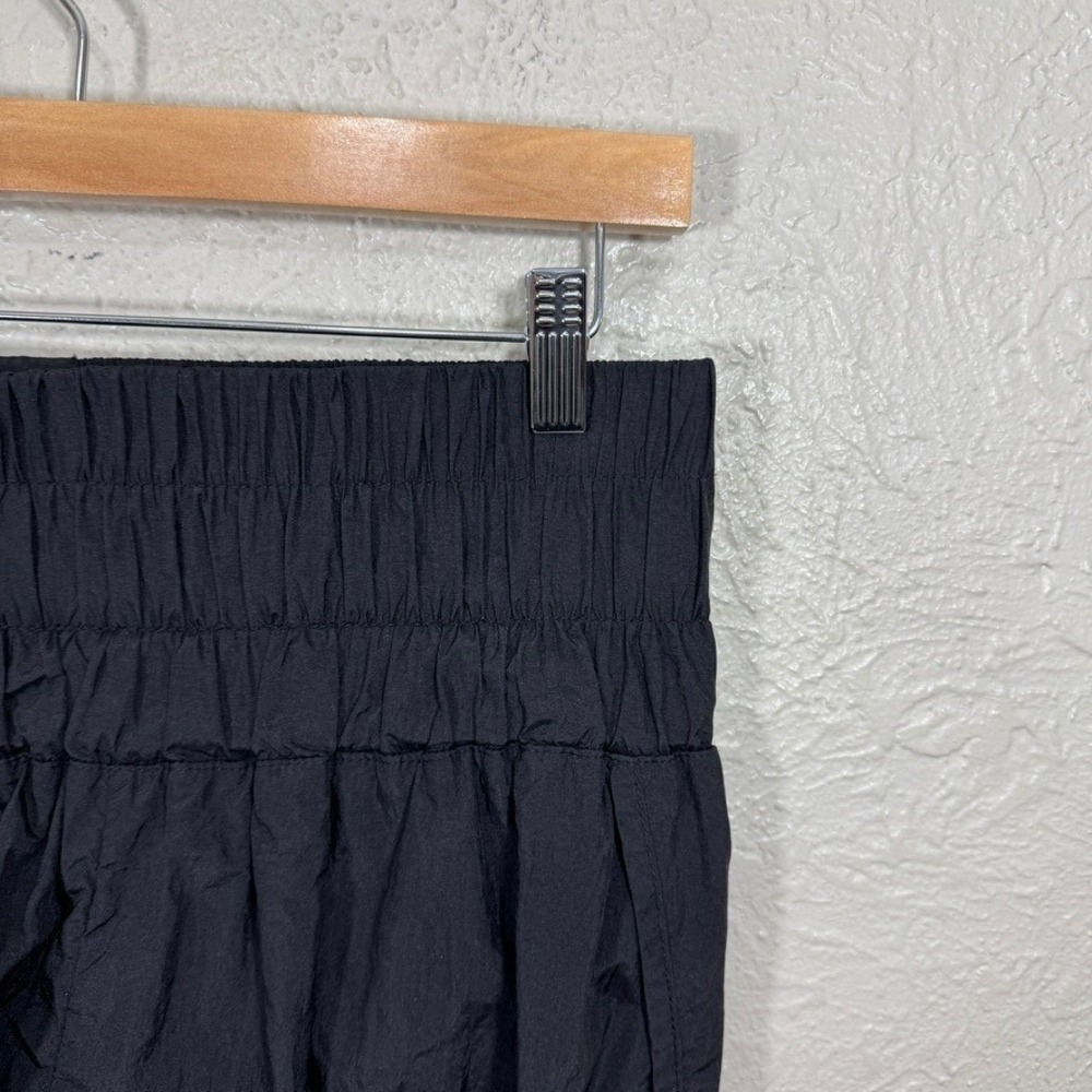 High Waisted Running Shorts Medium Nylon Athletic Gym Black Athleisure Automet - Picture 3 of 11